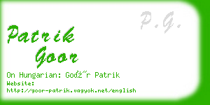 patrik goor business card